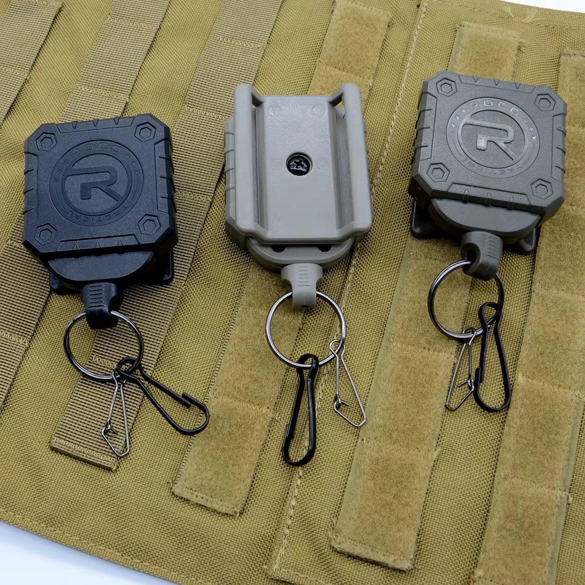 ROCOTACTICAL Carrete retráctil MOLLE para llaves y mosquetón - imagen 4