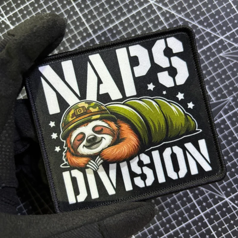 Parche táctico NAPS DIVISION Sloth Soldier perezoso gancho y bucle - imagen 3