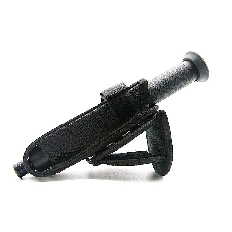 Funda Táctica Rotatoria para Bastón, Portavela Expandible Molle con Soporte para Linterna - imagen 5