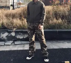 Pantalones tácticos camuflaje americano estilo retro pierna recta