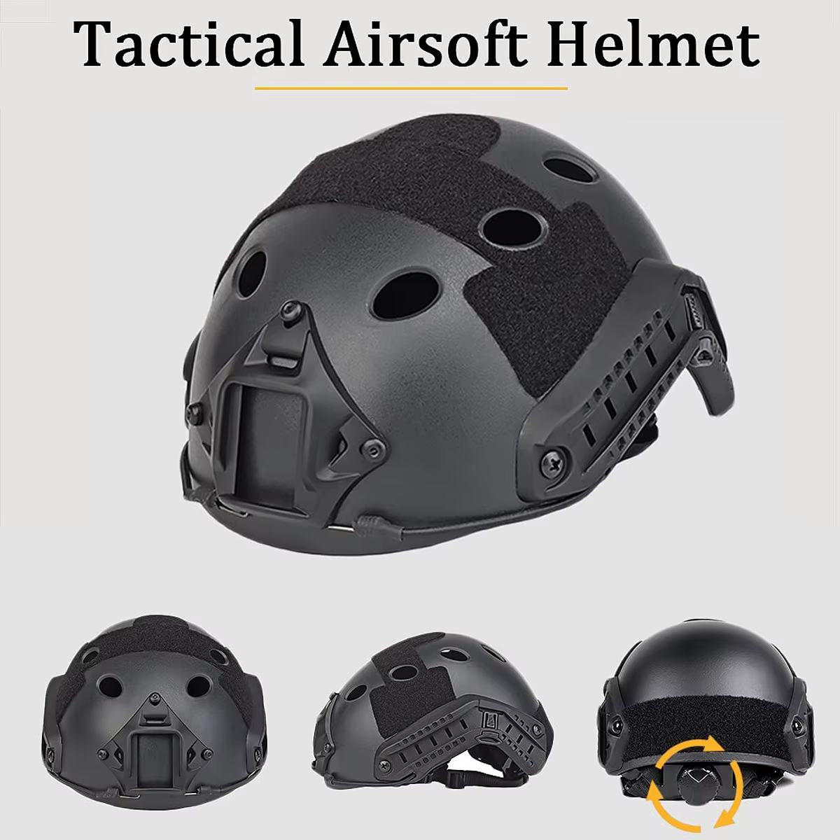 Casco táctico airsoft con goggles y linterna – Kit protección - imagen 3