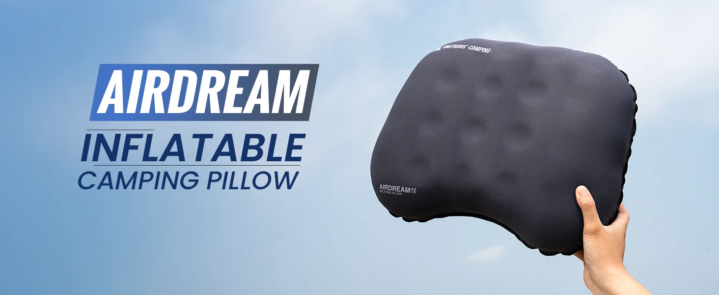 Almohada Airdream en uso sobre superficie