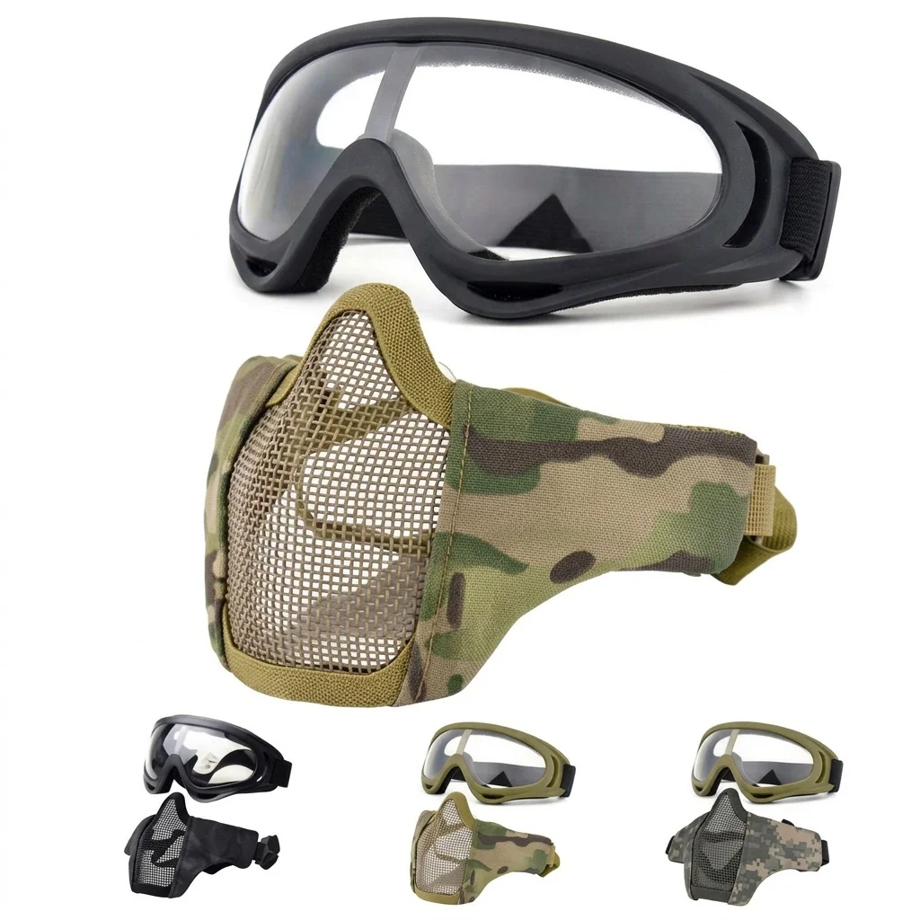 Gafas tácticas en malla de acero plegables para airsoft y paintball - imagen 5