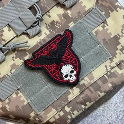 Parche bordado cuervo vikingo runas nórdicas calavera Odín, escudo