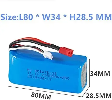 Batería LiPo con conector T para barco RC Feilun FT012 - imagen 5