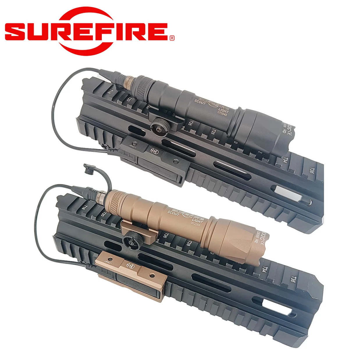 Linterna Táctica SureFire M600C Airsoft Riel Picatinny Interruptor Remoto - imagen 5