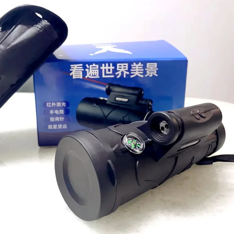 Telescopio monocular HD con zoom y trípode, para caza y camping - imagen 2