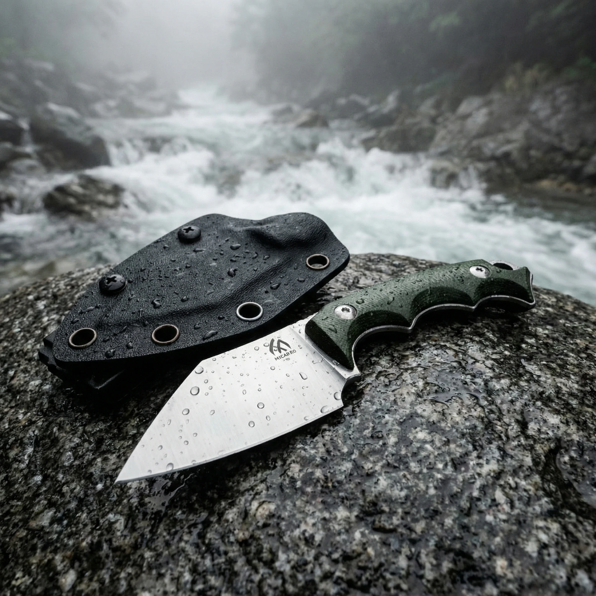Cuchillo táctico fijo de acero – para exteriores y supervivencia