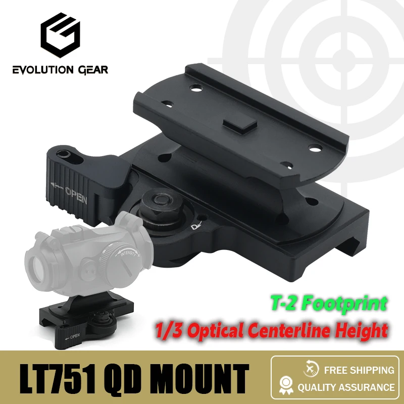 LT751 QD 1/3 - Soporte tactico para mira punto rojo, aluminio CNC