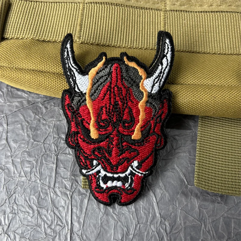 Parche bordado demonio táctico insignia moral militar aplique Velcro - imagen 2