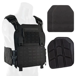 Chaleco portaplacas MOLLE con corte láser y liberación rápida airsoft
