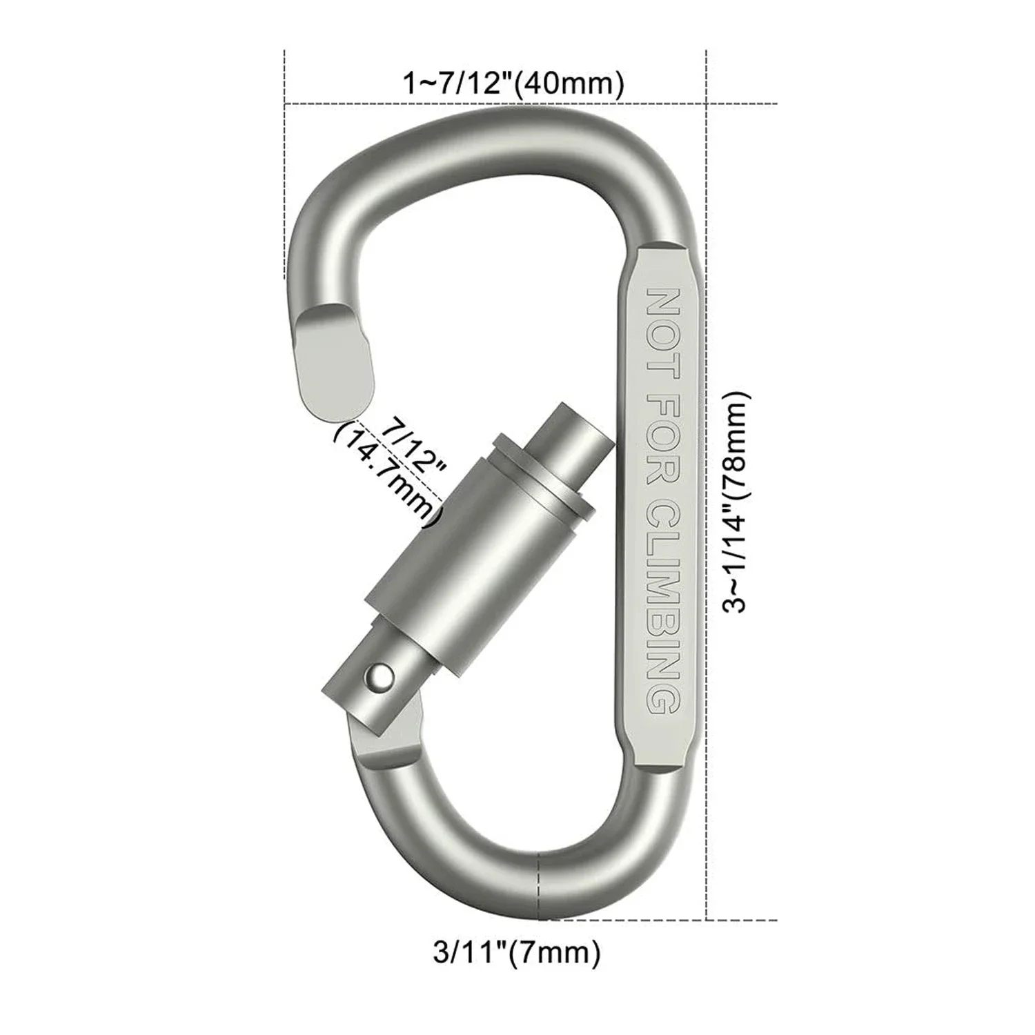 Mosquetón táctico aluminio EDC para llaves – Supervivencia - imagen 5