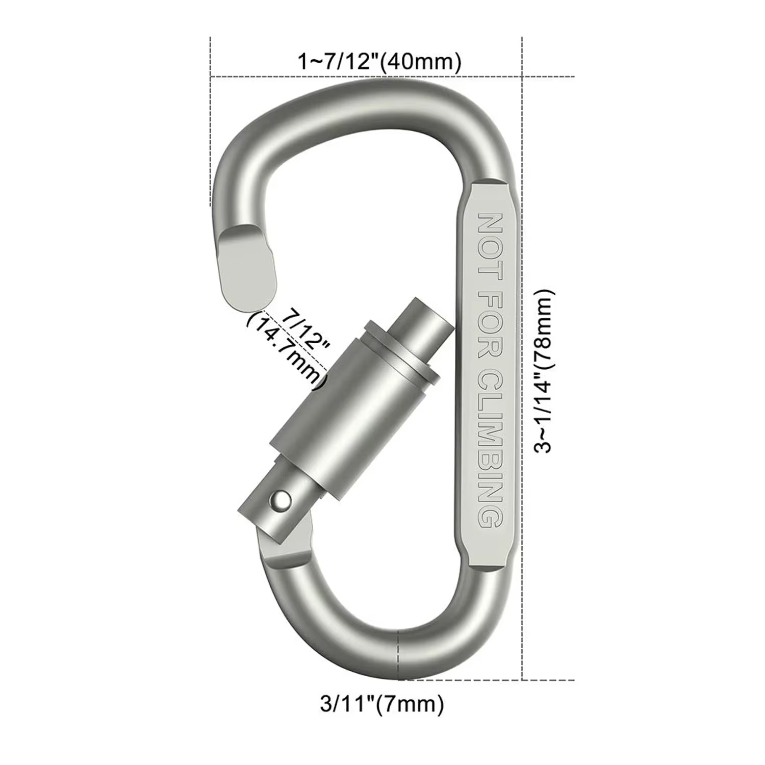 Mosquetón táctico aluminio EDC para llaves – Supervivencia - imagen 5