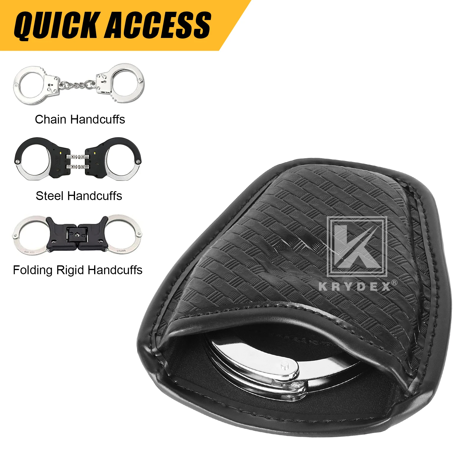 Funda táctica KRYDEX para esposas con abertura superior, cesta tejida - imagen 4