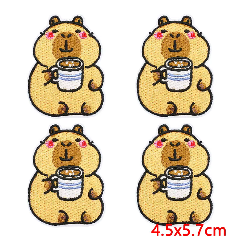 Parche termoadhesivo capibara dibujos animados para ropa infantil - imagen 4