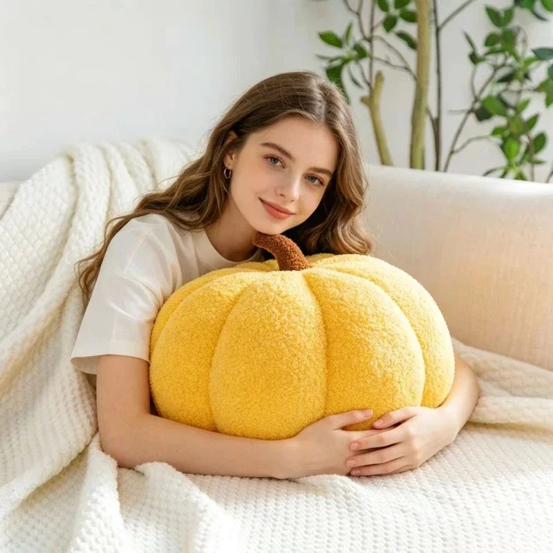 Cojín decorativo de felpa con calabaza para Navidad - imagen 4