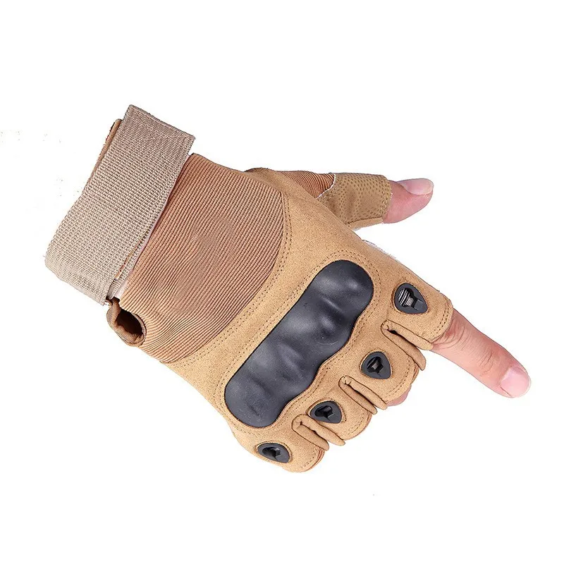 Guantes tácticos sin dedos antideslizantes transpirables tiro y Airsoft - imagen 2