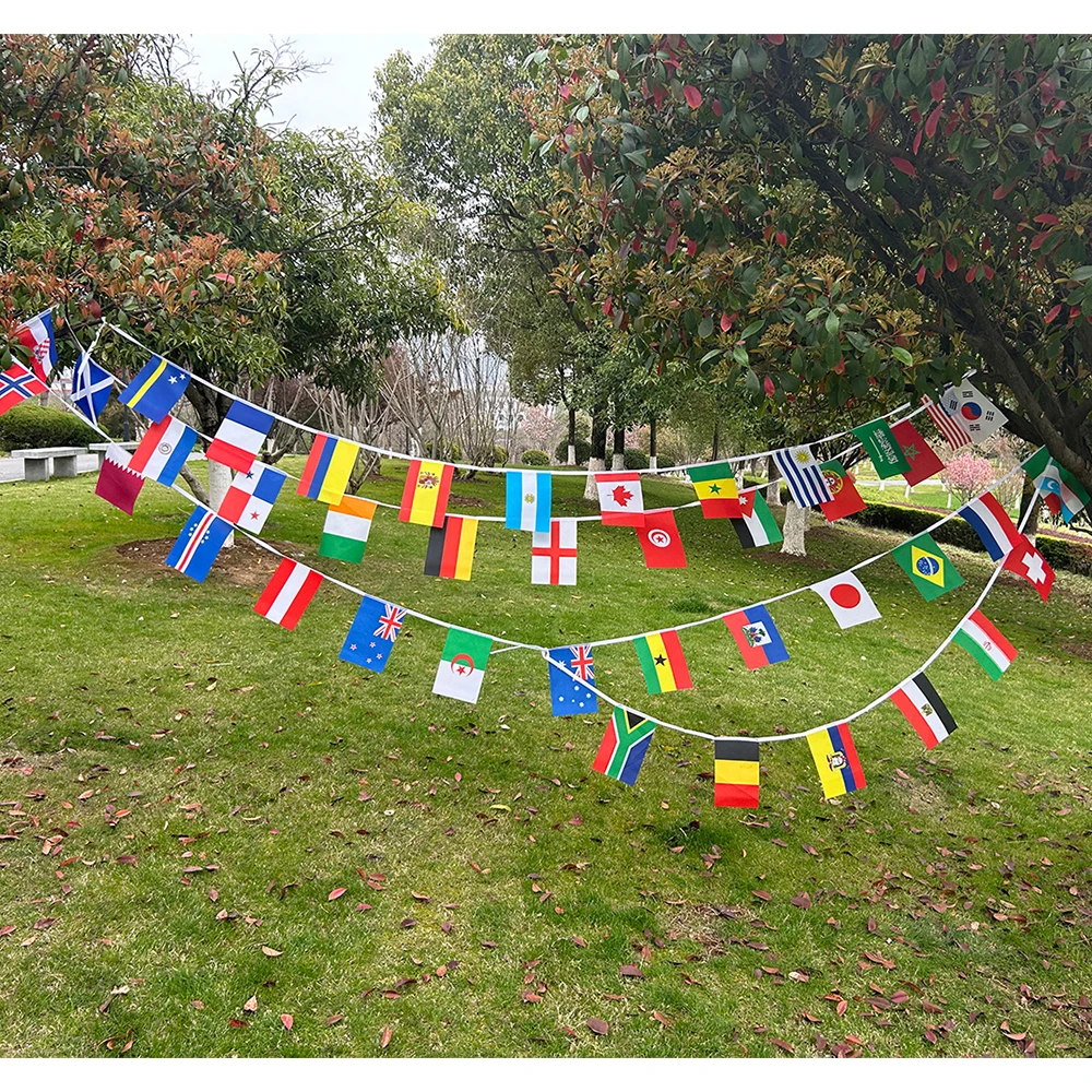 Guirnalda de banderas países del mundo para decoración eventos