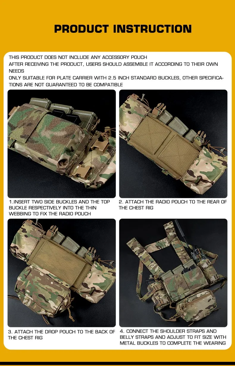 Aparejo en camuflaje con carga