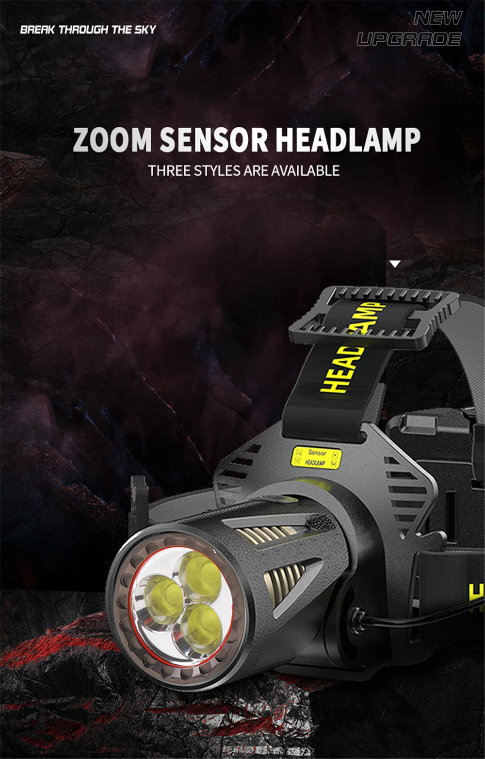 Linterna frontal ZPAA XHP360 vista frontal