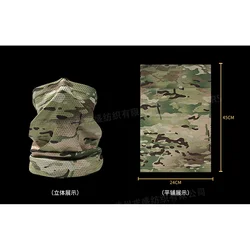 Braga de cuello táctica ligera con protección solar para hombre