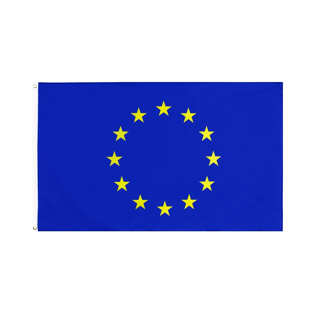 Bandera de la Unión Europea FLAGLINK con estrellas doradas sobre fondo azul