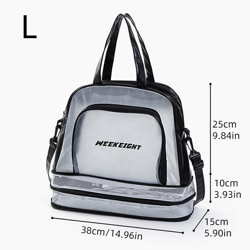 Bolsa estanca para playa y surf transparente con asa al hombro - imagen 2
