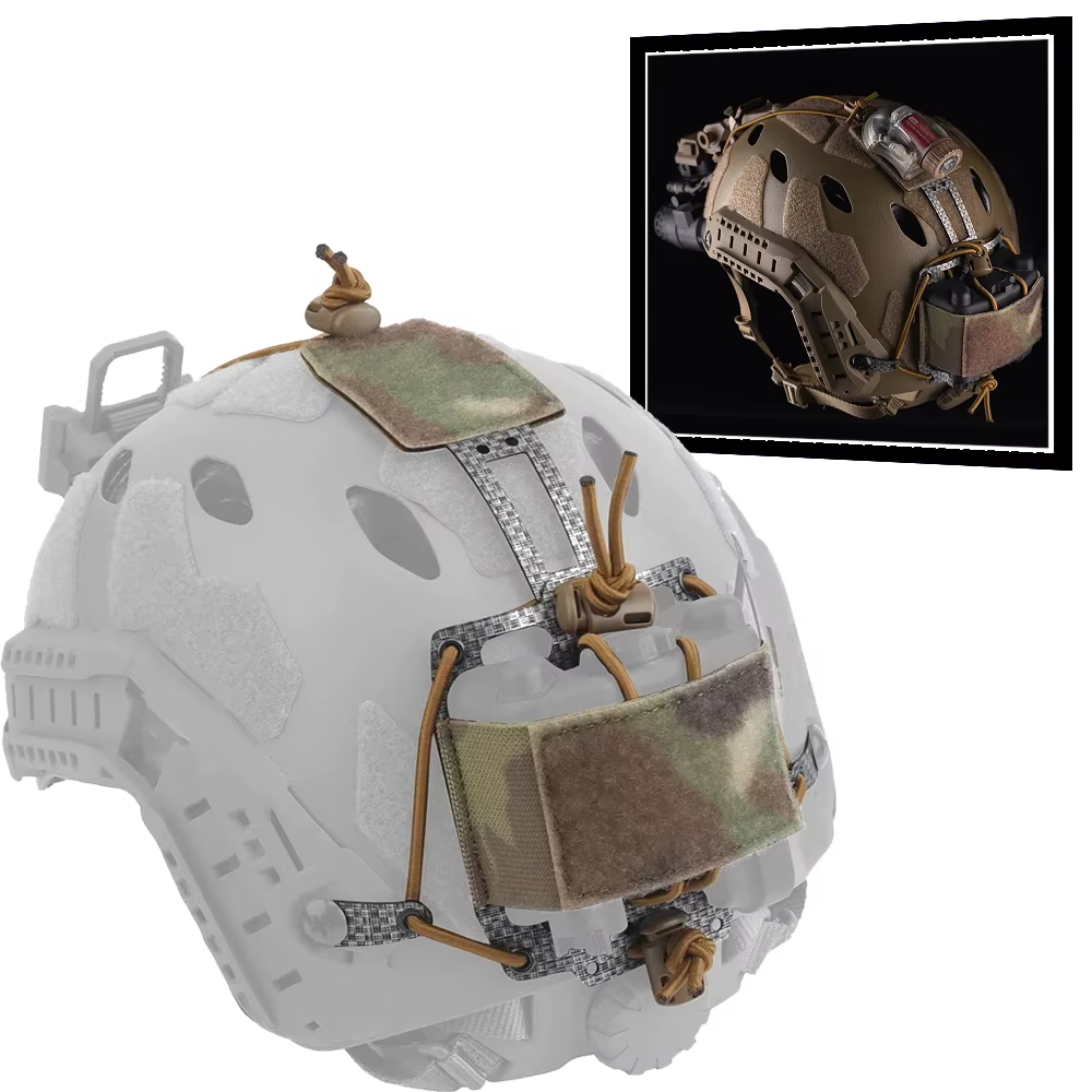 Bolsa batería NVG para casco táctico con contrapeso elástico MOLLE