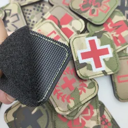 Parches velcro tácticos camuflaje primeros auxilios IR reflectante