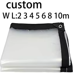 Lona transparente impermeable personalizada para jardín y camping