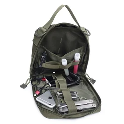 Bolsa EDC táctica de nailon MOLLE para primeros auxilios
