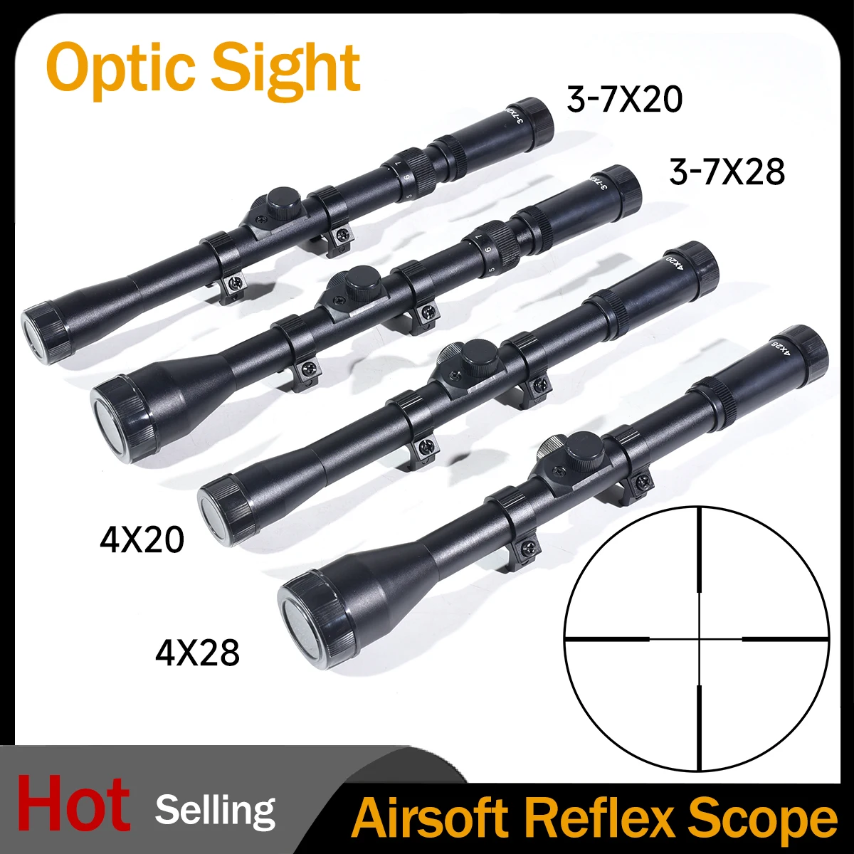 Mira telescópica táctica para rifle de caza con óptica réflex - imagen 4