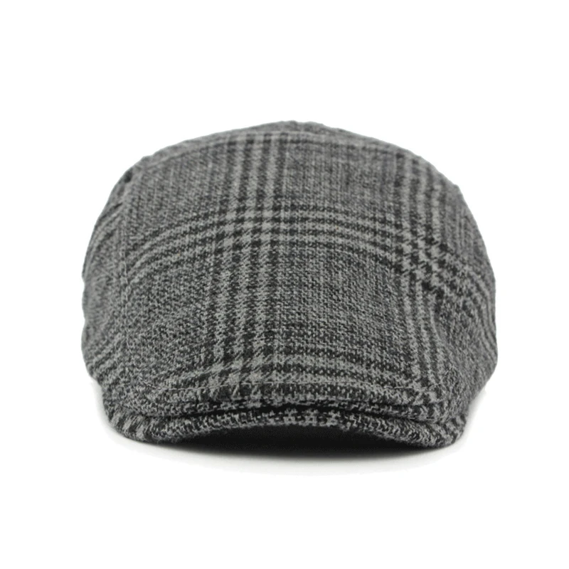 Gorra Newsboy plana a cuadros – Estilo Gatsby retro unisex ajustable - imagen 4