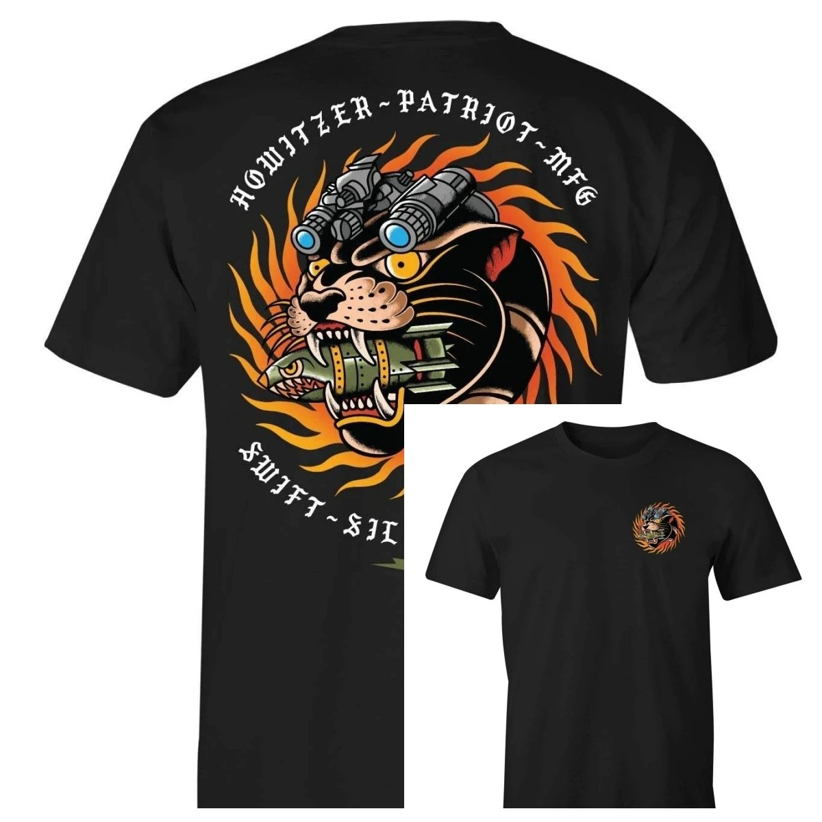 Camiseta táctica Howitzer Clothing Panther Military Grunt MFG algodón - imagen 5