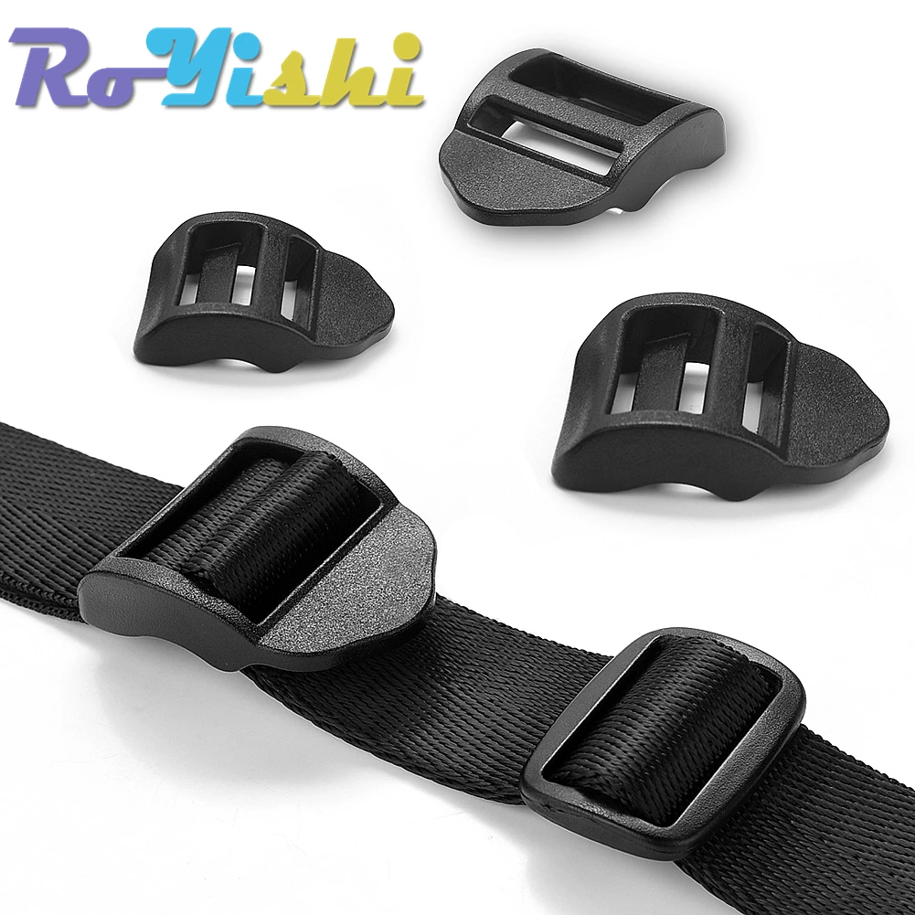 Hebillas Tri-Glide negras para correas de mochila 20-38mm