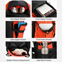 Mochila de trekking gran capacidad para camping y excursiones