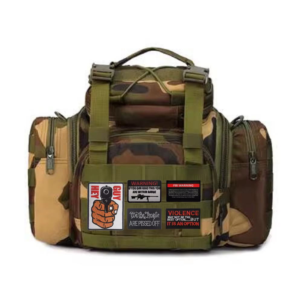 Parche bordado táctico No tocar mi bolsa – para mochila - imagen 2