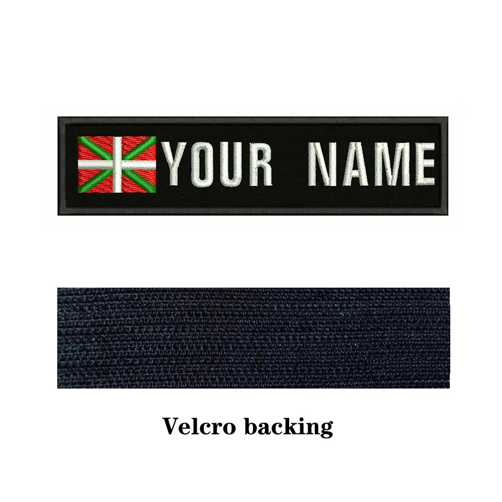 Parche táctico MOLLE bordado Bandera Vasca con nombre personalizado - imagen 3