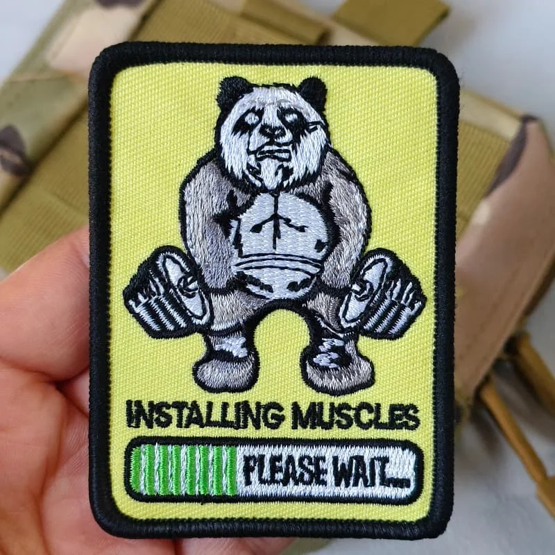 Parche táctico moral bordado panda con gancho y bucle para chaleco - imagen 5