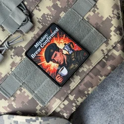 Parche táctico velcro café Mission Brew Confirmed para mochila