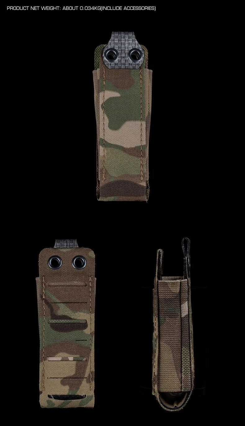 Vista del sistema MOLLE y acabado en cordura