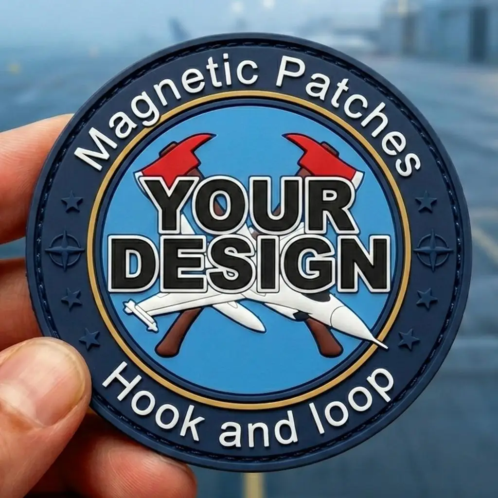 Parche PVC relieve gancho y bucle personalizado para ropa y mochila - imagen 3