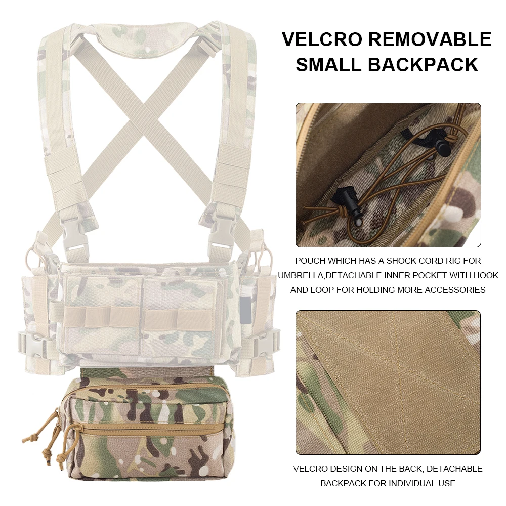 Pechera táctica Molle MK3 de nylon para airsoft y caza - imagen 3