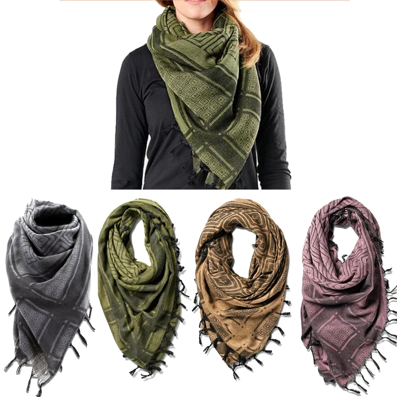 Keffiyeh táctica de algodón en tonos desierto
