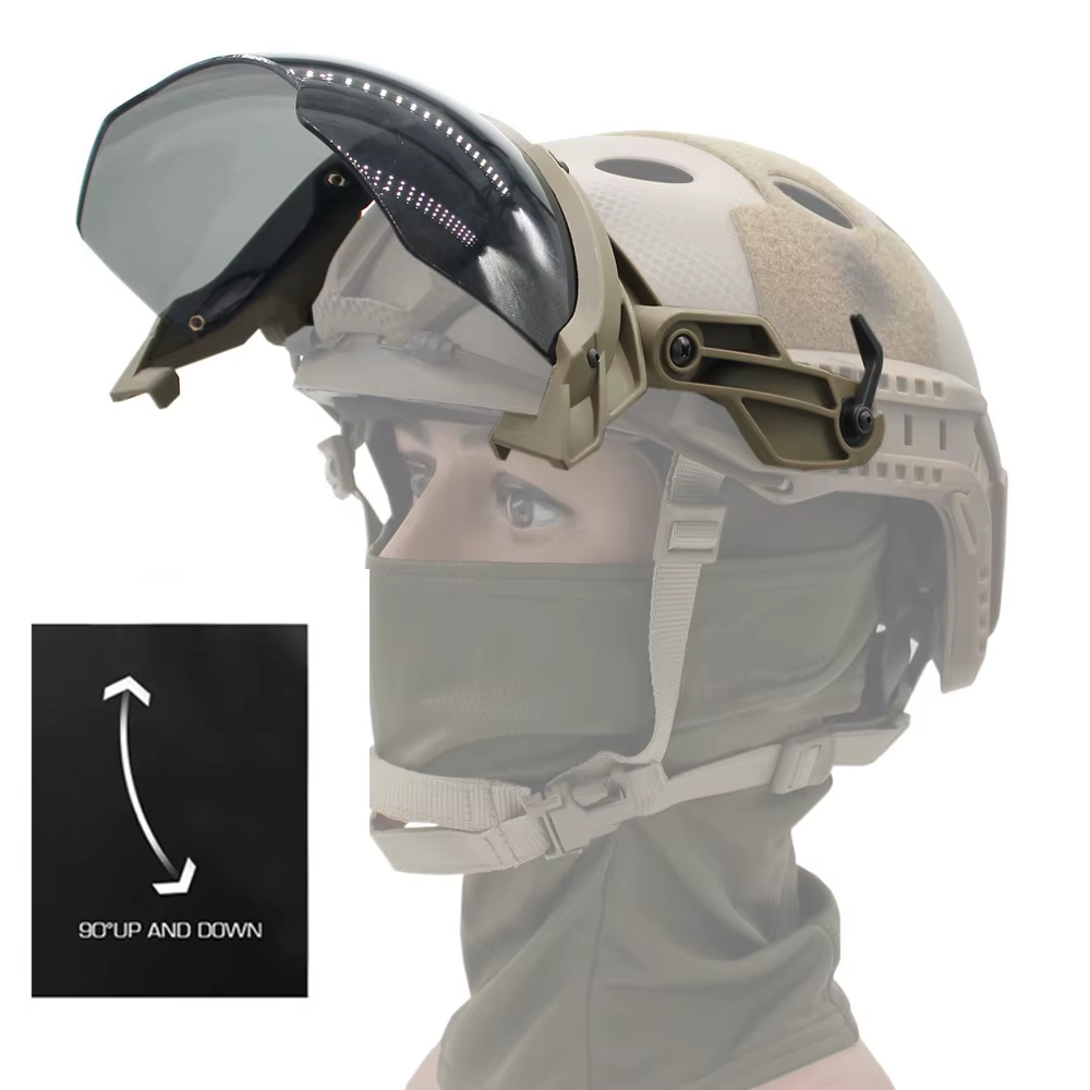 Casco táctico ajustable gafas abatibles Airsoft Paintball - imagen 4