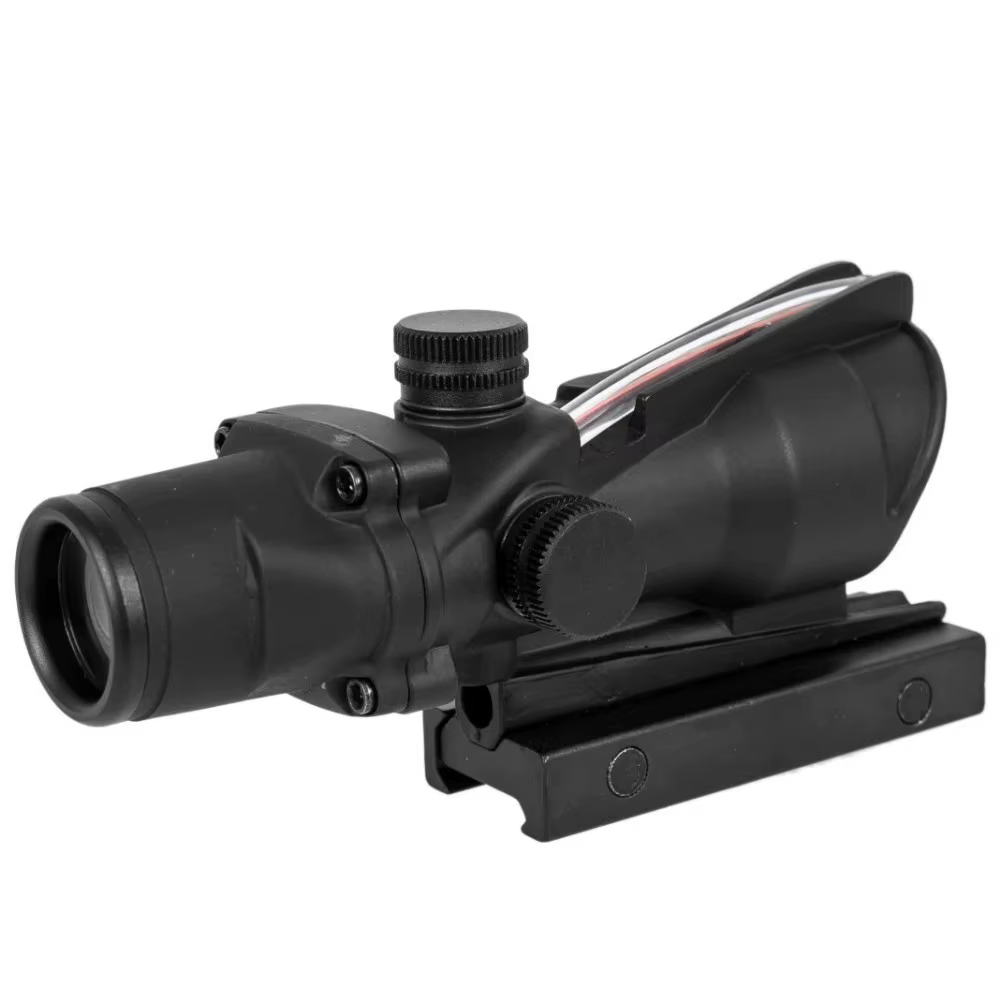 Visor 4x32 con fibra optica real y reticula iluminada con punto rojo - imagen 5