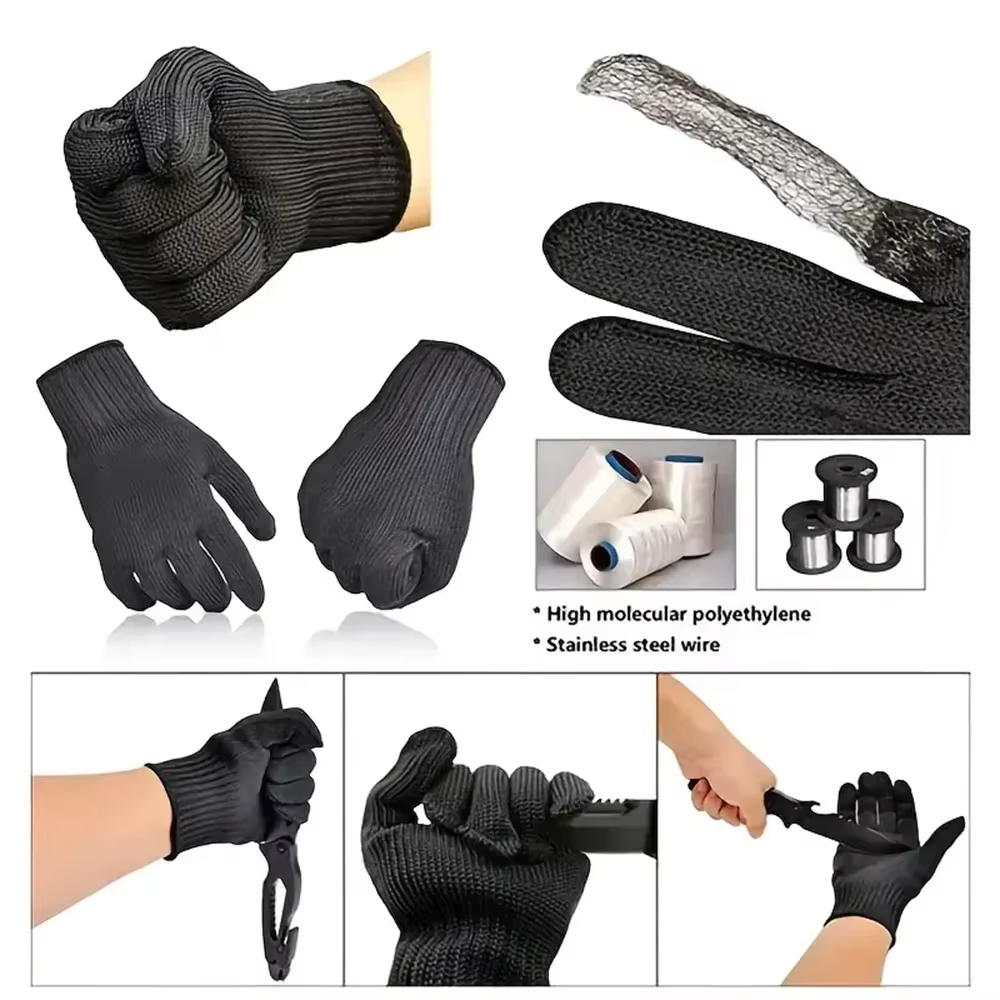 Guantes anticorte HPPE nivel 5 para trabajo - proteccion laboral - imagen 4