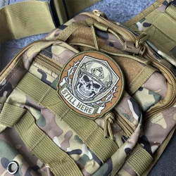 Parche táctico velcro gancho y bucle calavera moral militar