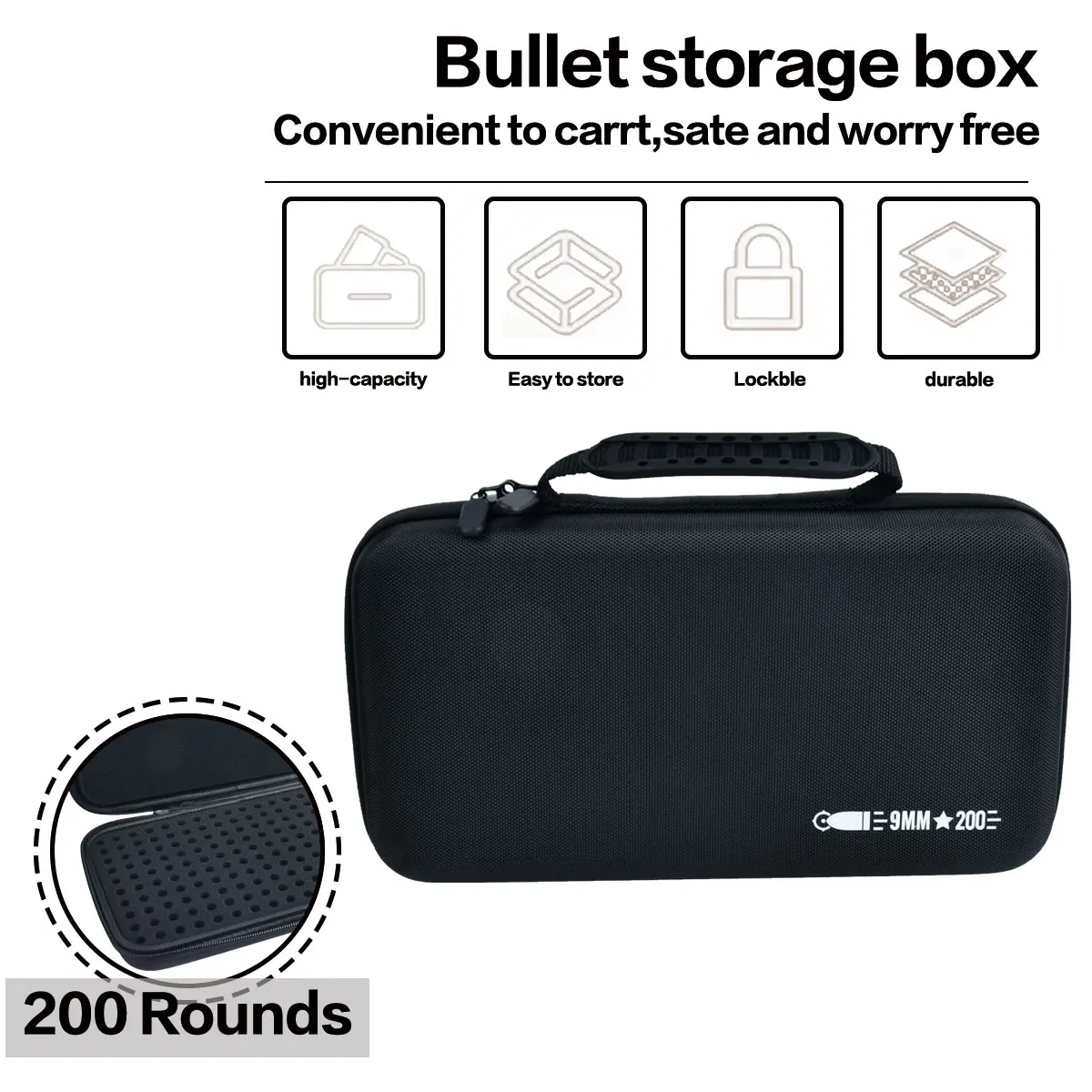 Caja portamunición táctica multi-calibre 9mm con cerradura de seguridad - imagen 5