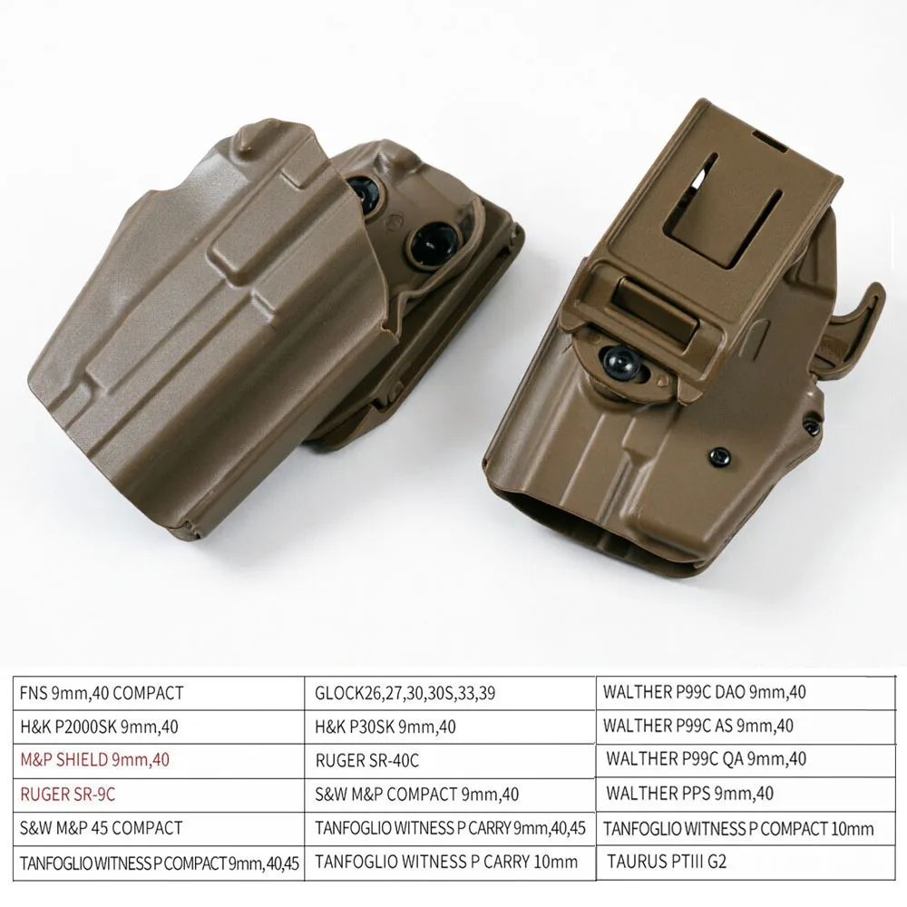 Funda táctica de extracción rápida para pistola ajustable con cinturón - imagen 3